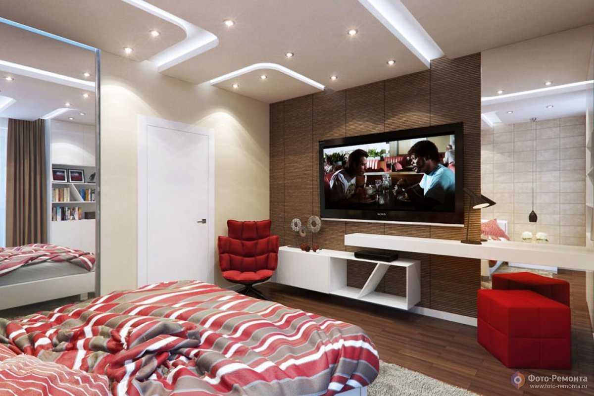 Телевизор в спальне — правила расположения, стильного оформления и применения в дизайне интерьера