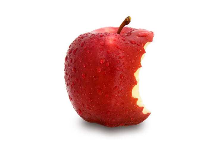 Почему откусанное яблоко